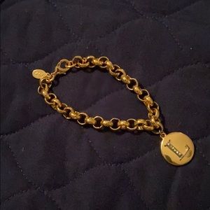 “L” charm bracelet Joan rivers, gold
